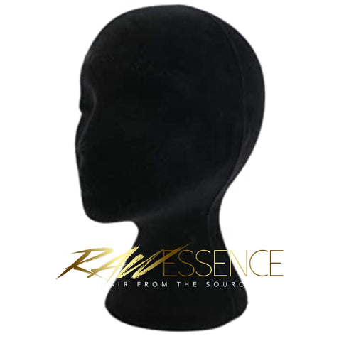 black mannequin wig head