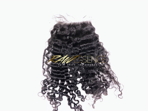 RAW BURMESE CURLY CLOSURE - Raw Essence Hair
